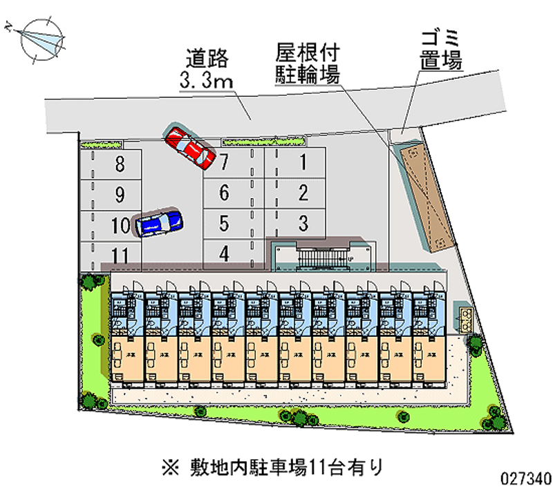 レオパレスアペイロン 月極駐車場