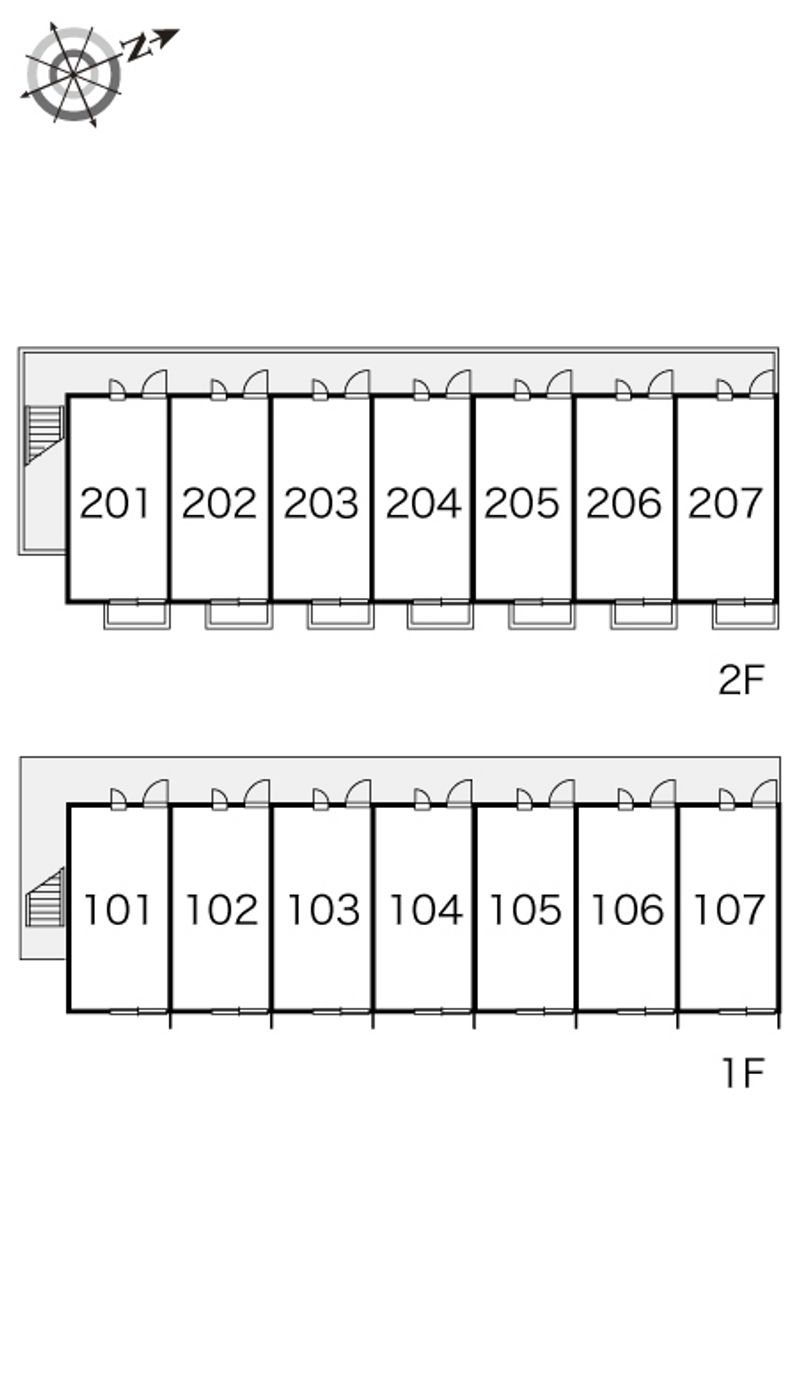 レオパレスニュー宝木ガーデン 間取り配置図