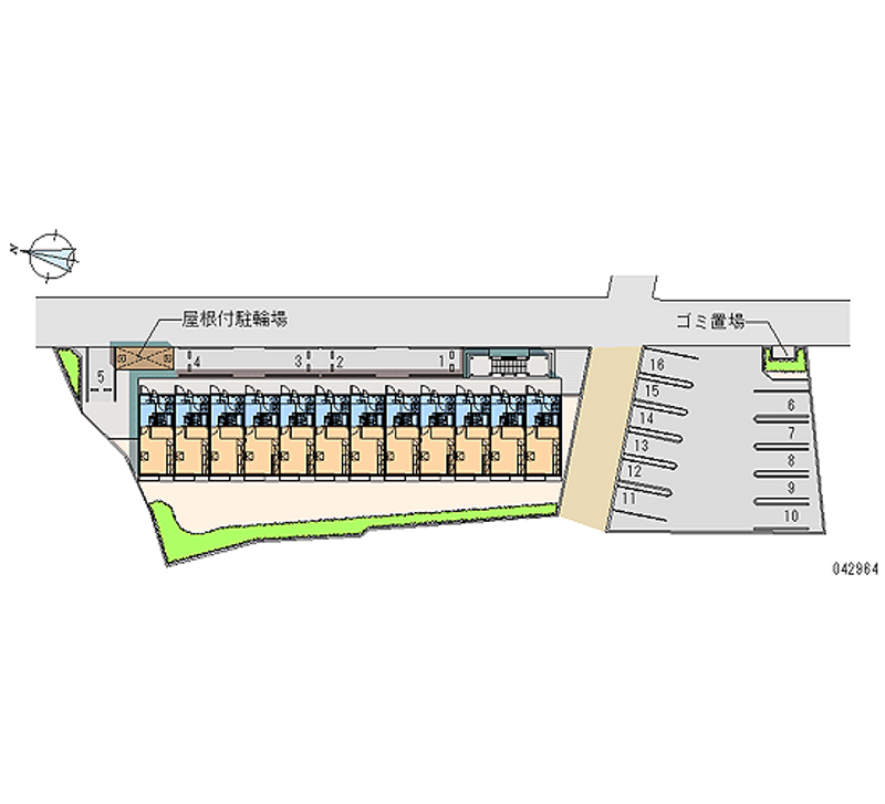 レオパレスマメーズ柴 月極駐車場