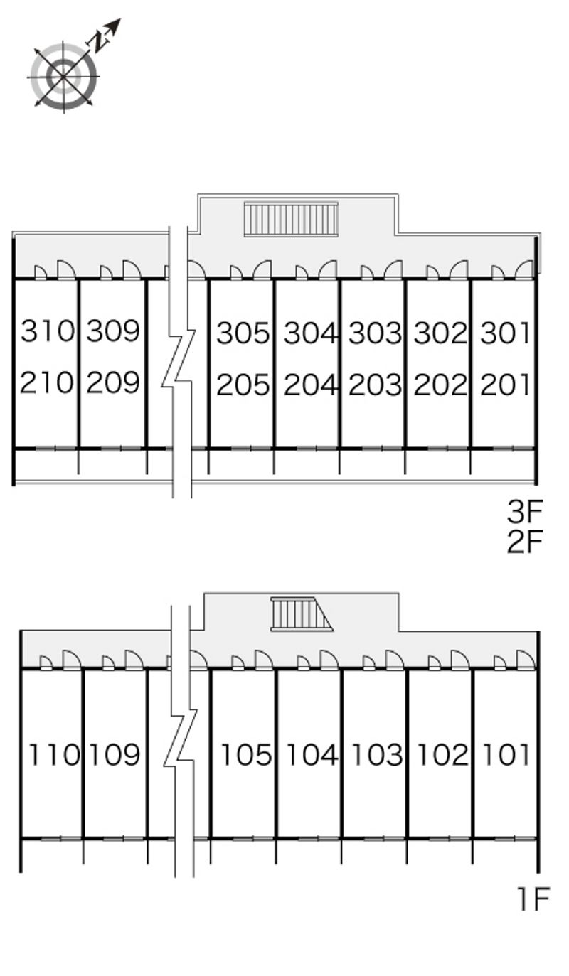 レオパレスセジュール菊川 間取配置図