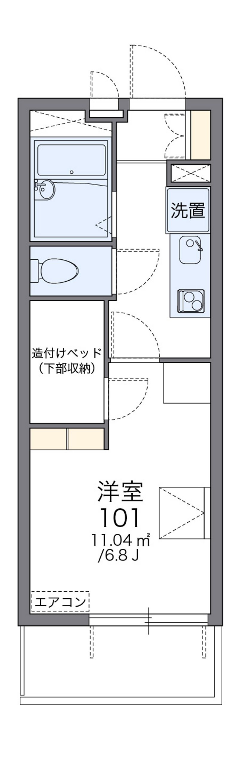 レオパレス拝島町Ⅱ 間取図