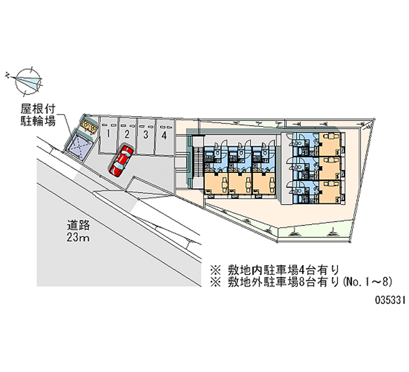 レオパレス岩山口 月極駐車場