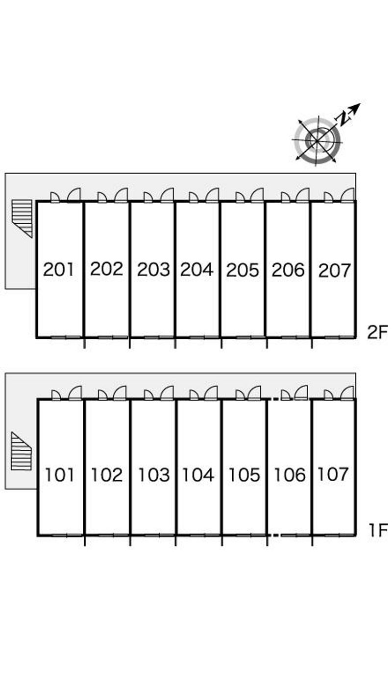 レオパレスモリヤＢ 間取配置図