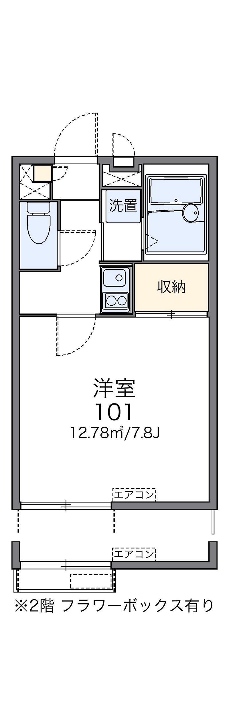 レオパレス外環富田林Ⅲ 間取図