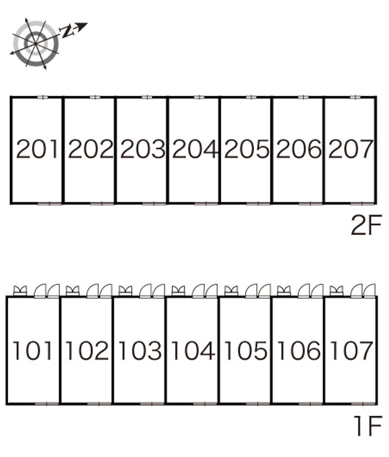 レオパレスエステートⅡ 間取り配置図