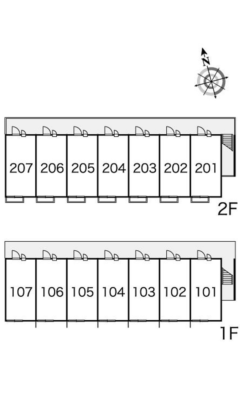 レオパレスサンヒルズ 間取り配置図