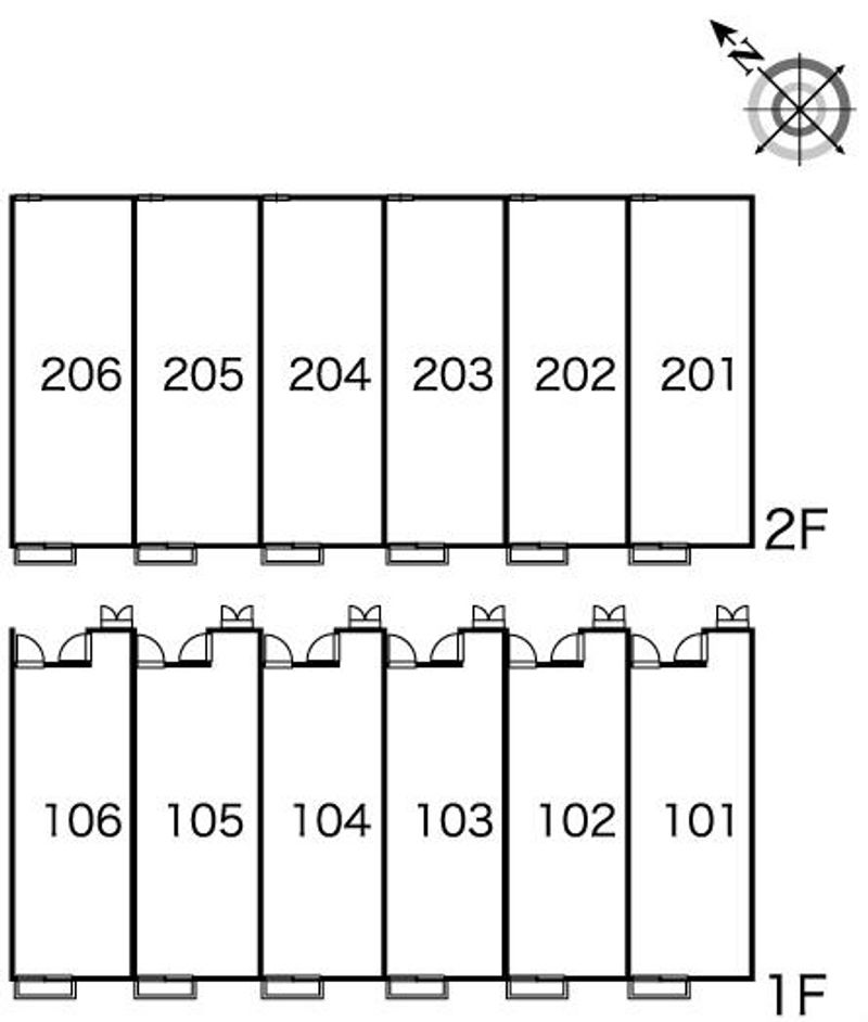 レオパレスプレザントハウス２ 間取り配置図