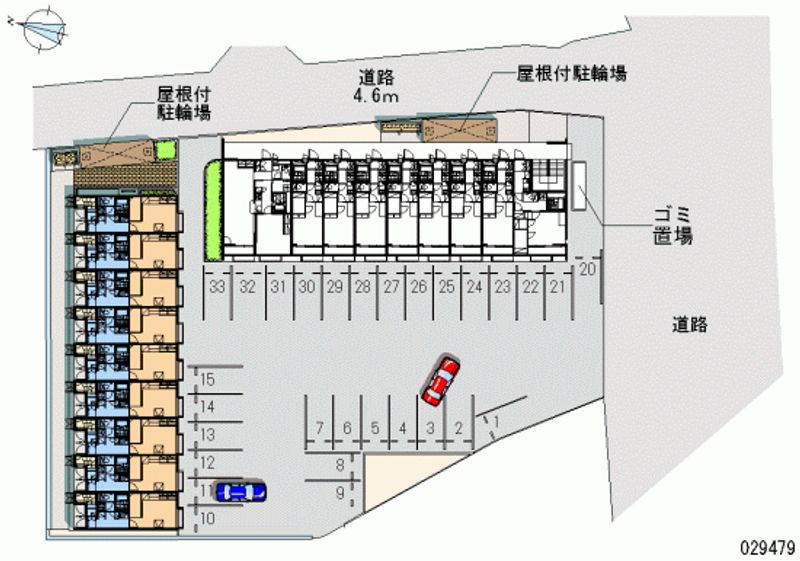 レオパレスきじの里Ｆ 月極駐車場