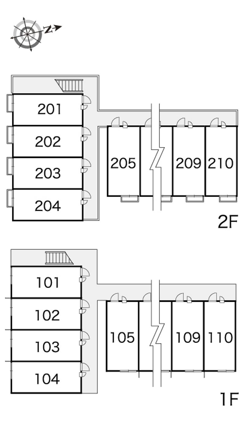 レオパレスアローハ 間取配置図