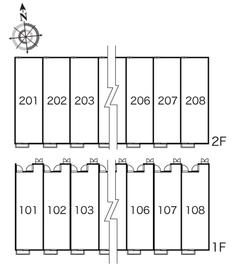 レオパレスアヤシ　ハイツ　Ⅱ 間取配置図