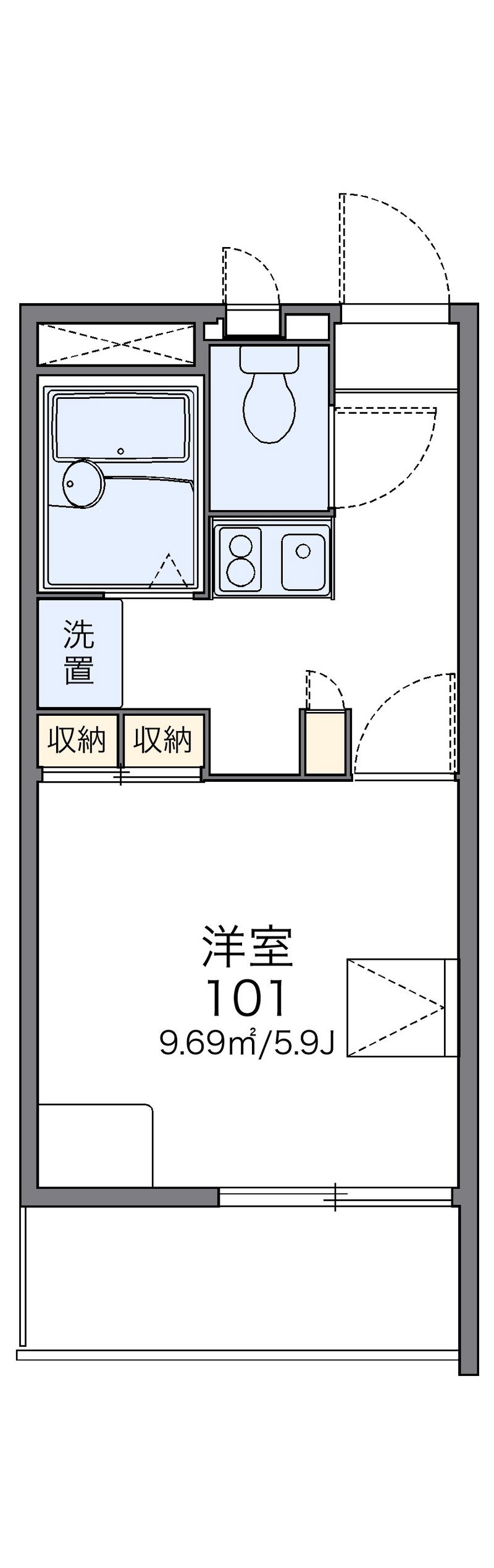 レオパレス北斗 間取図