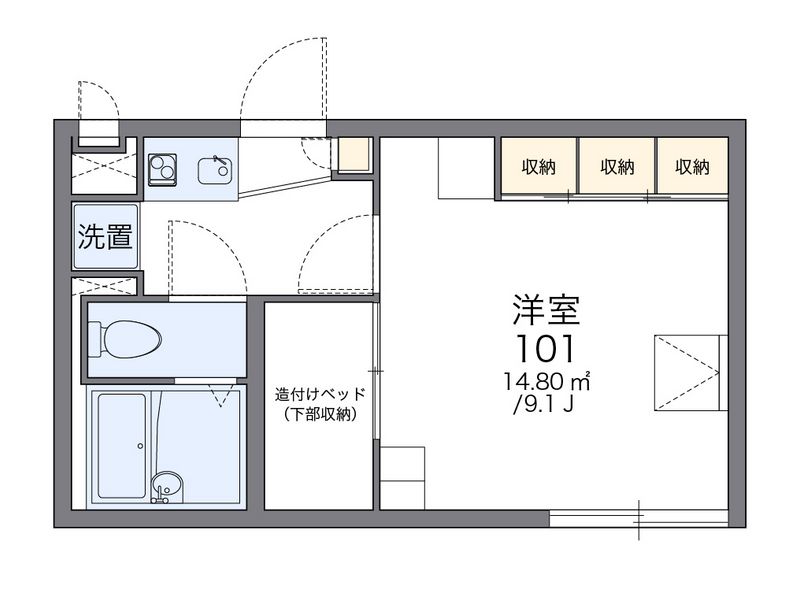 レオパレスＫ 間取図