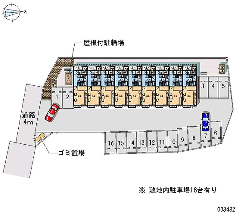 レオパレスラ　ポム　ウルーズ 月極駐車場