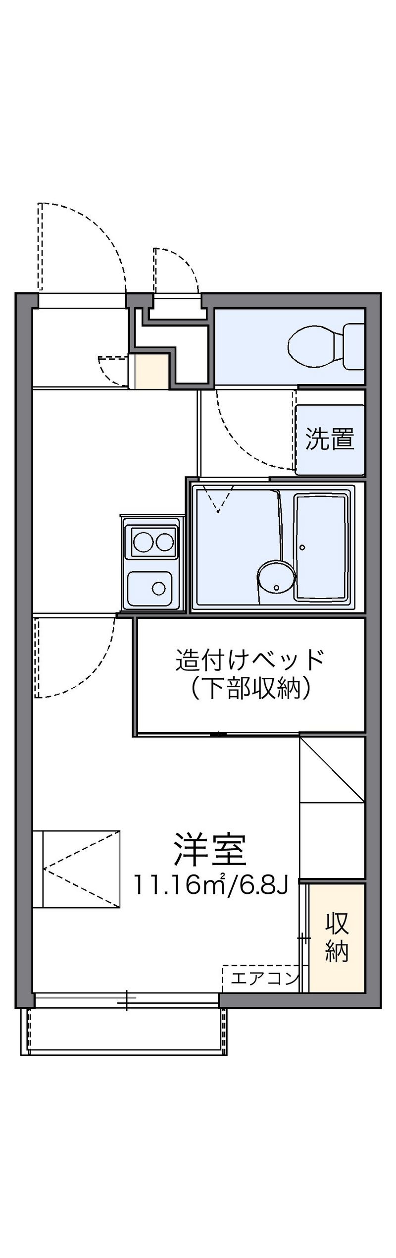 レオパレス極楽寺 間取図
