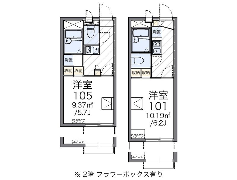 レオパレス弥勒寺Ⅱ 間取図