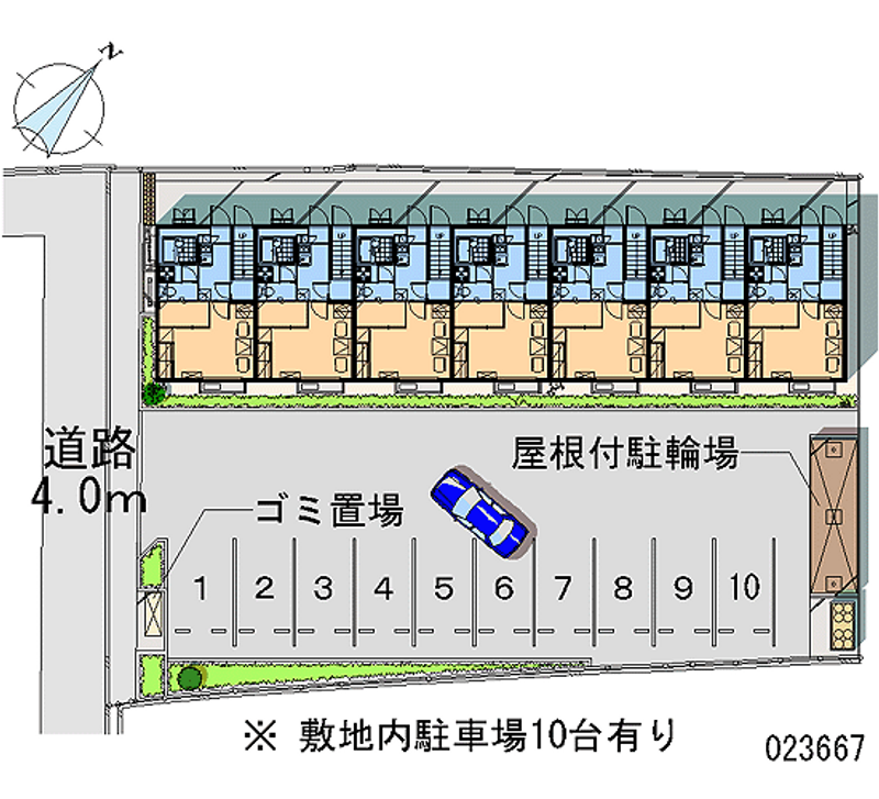 レオパレスリベイン 月極駐車場