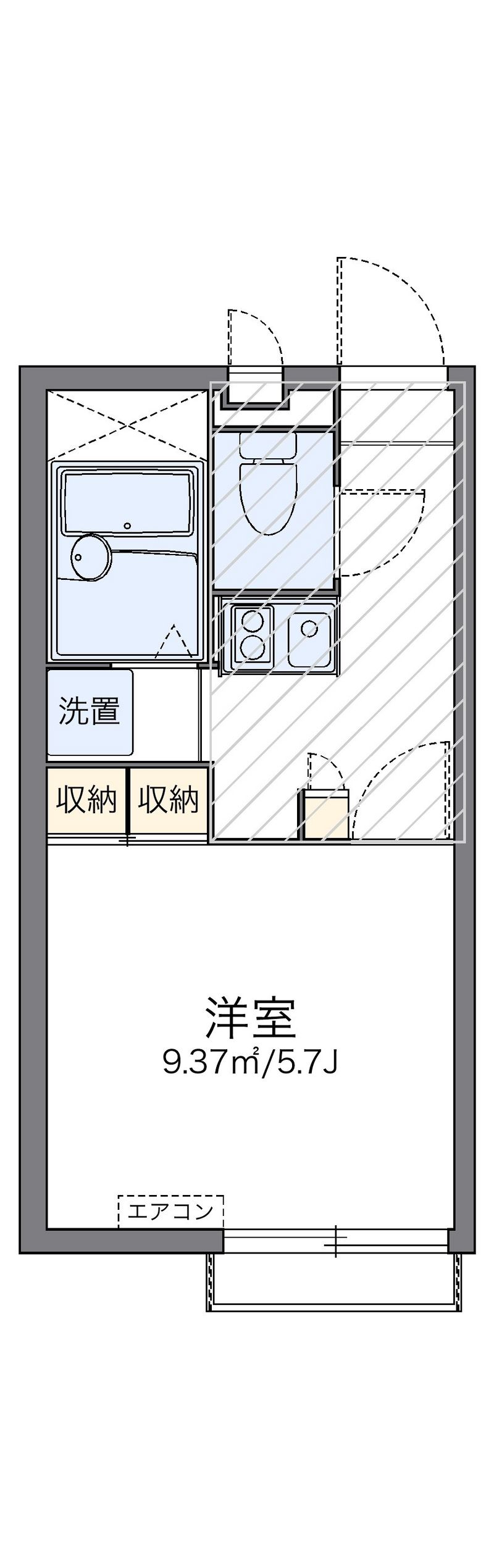 レオパレスベンデュール 間取図