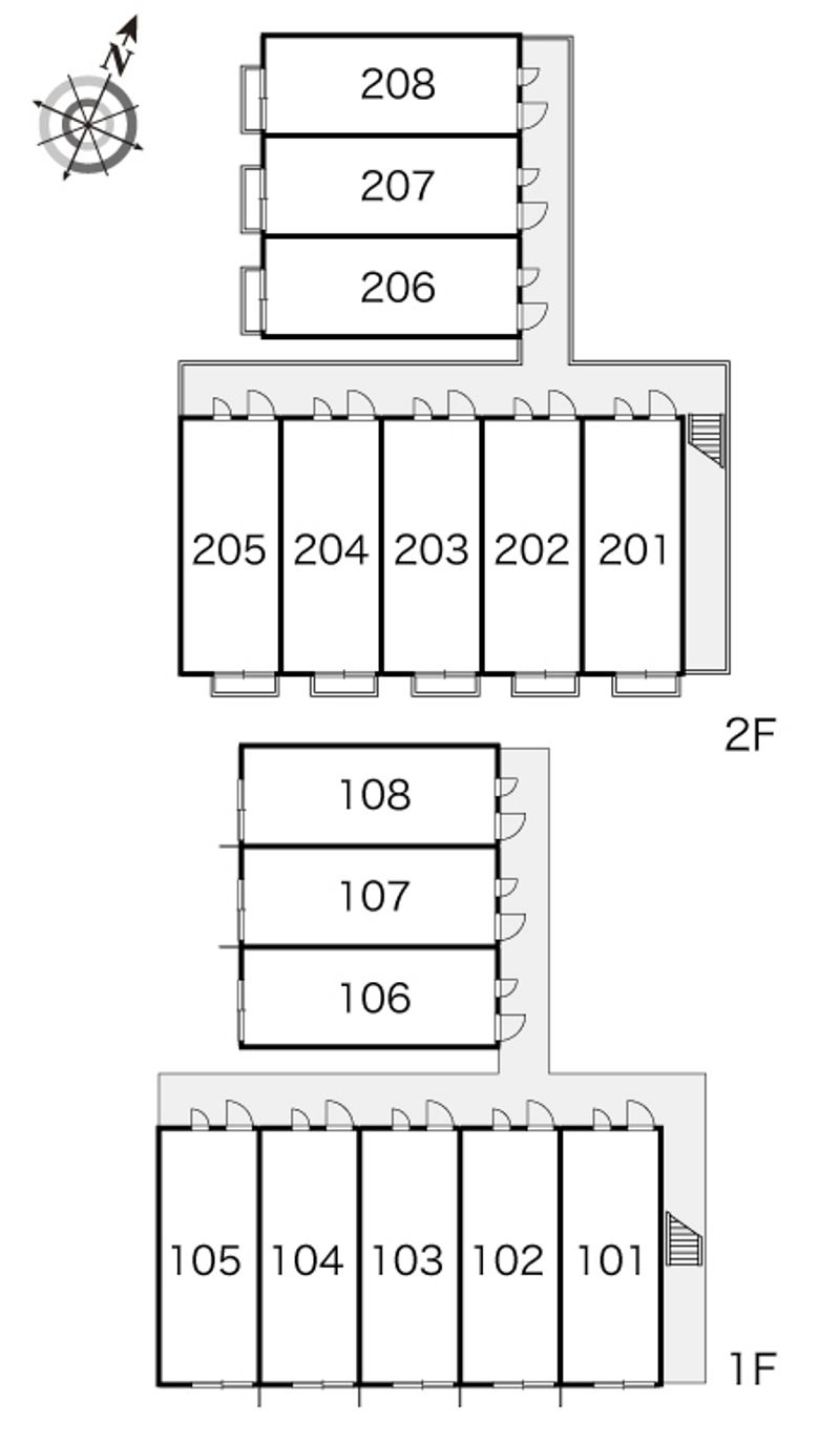 レオパレス城町 間取配置図