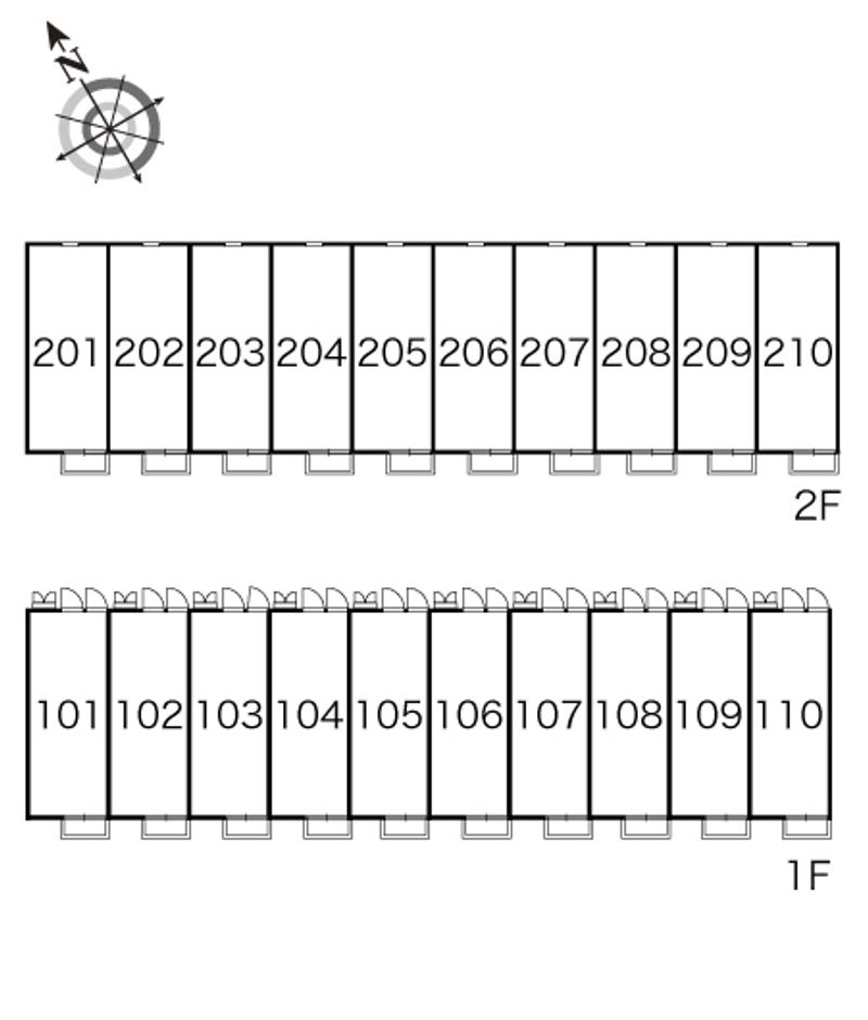 レオパレスサニーサイド宮代 間取配置図