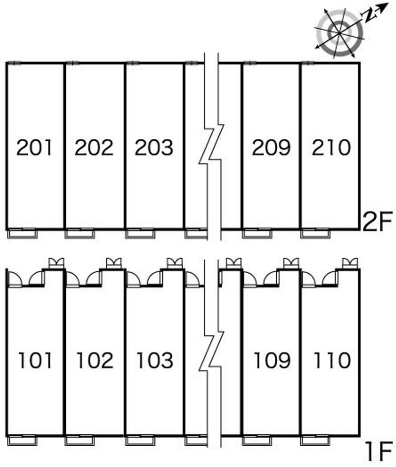 レオパレスプルメリア 間取り配置図