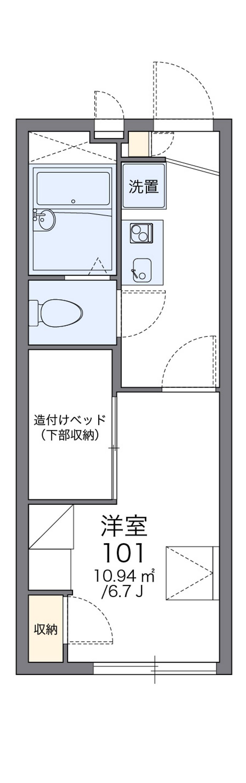 レオパレスおおやぶ２ 間取図