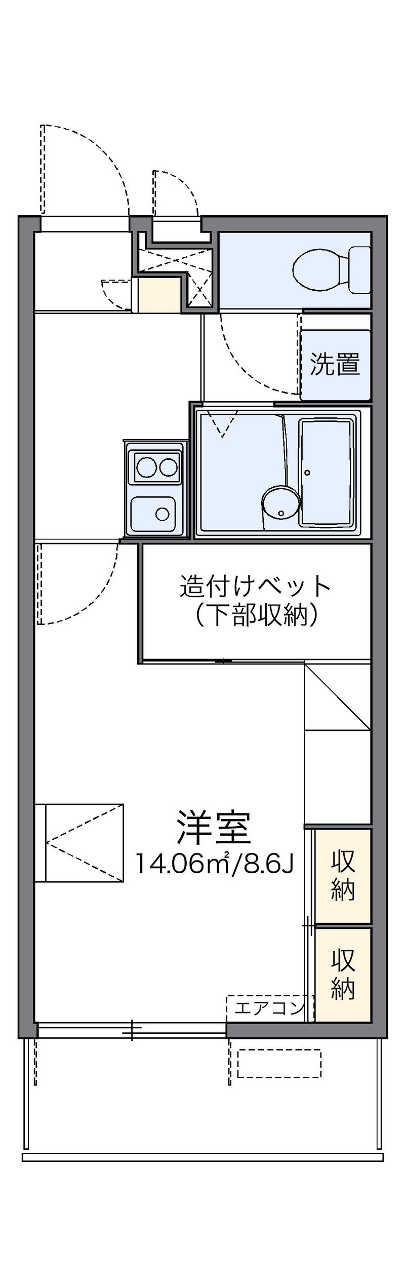 レオパレスコンファーレ四日市 間取図