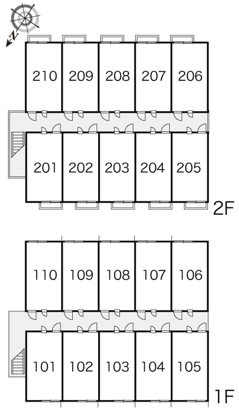 レオパレスシーサイド牧の鼻 間取配置図
