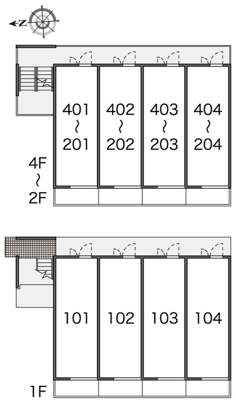 レオパレスエトワール則武 間取配置図