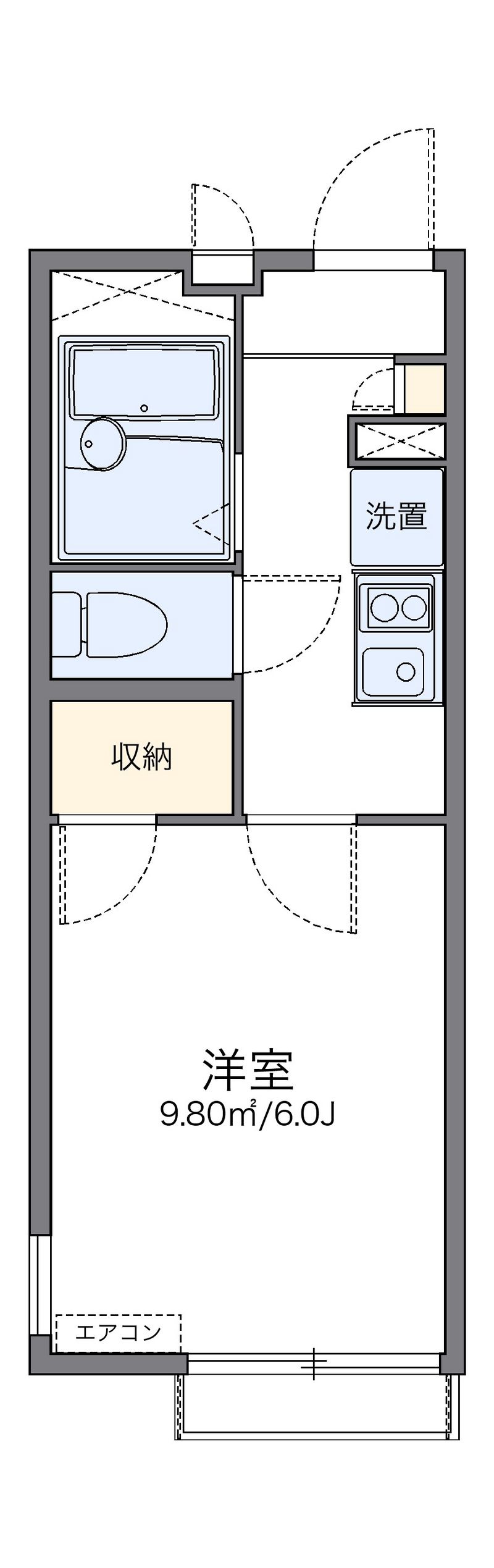 レオパレスラッキーサン横浜 間取図