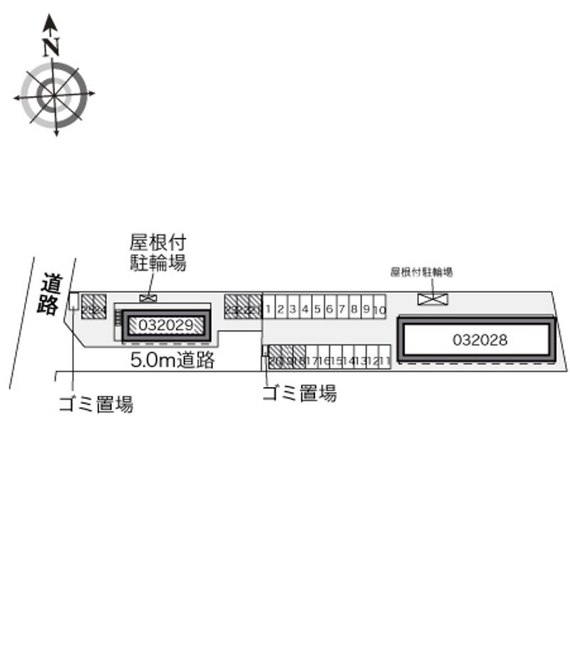 レオパレスグランシャリオ　Ｂ 配置図