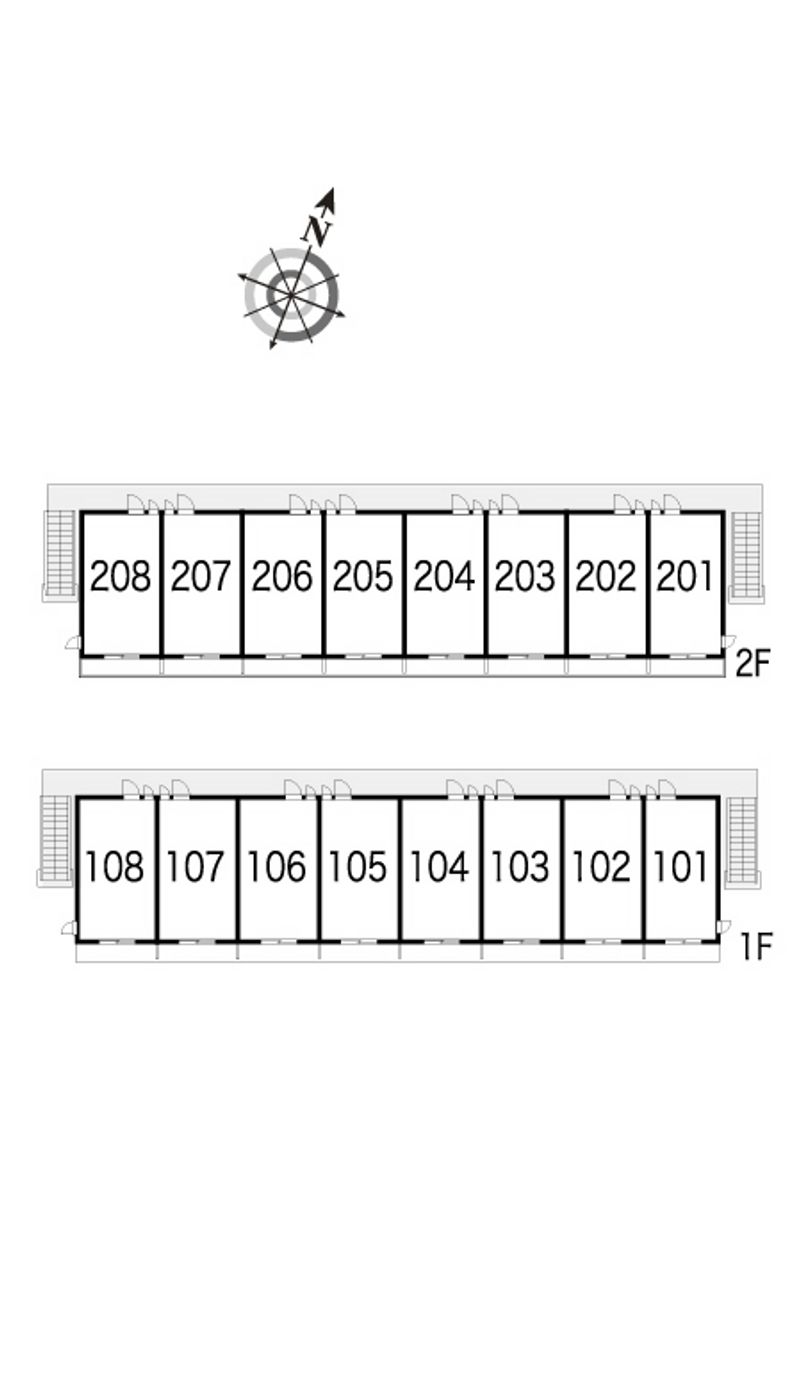 レオパレスサンローゼＡ 間取配置図