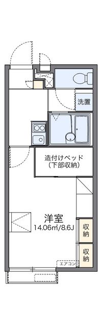 レオパレス中央公園 間取り図