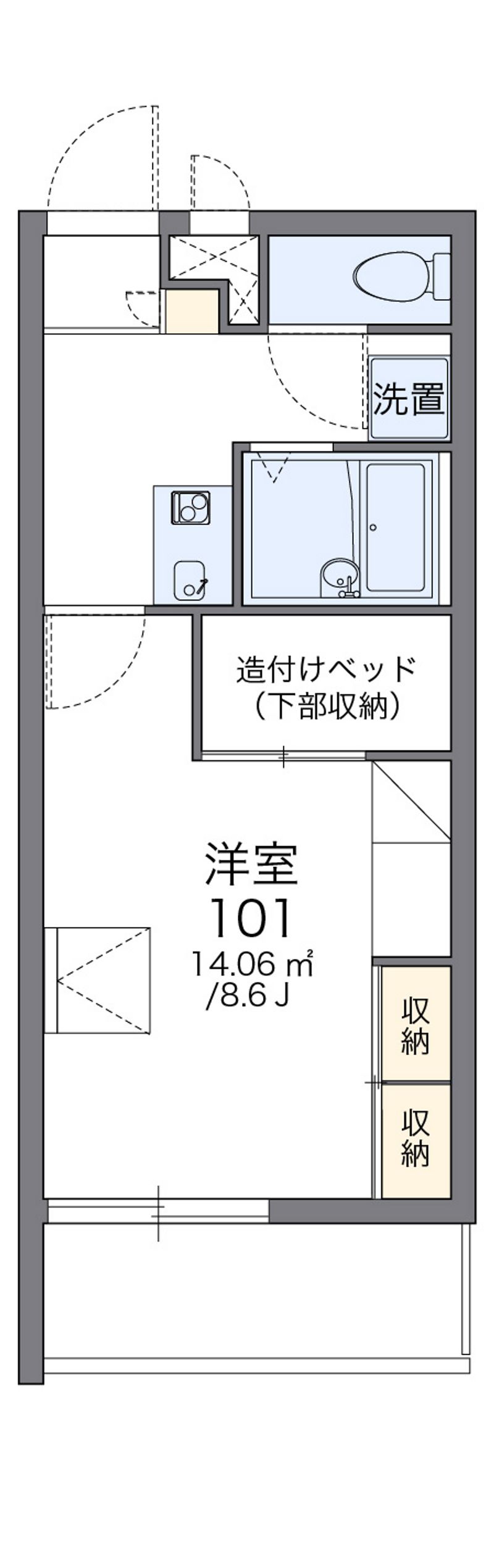 レオパレスセジュール和泉 間取図