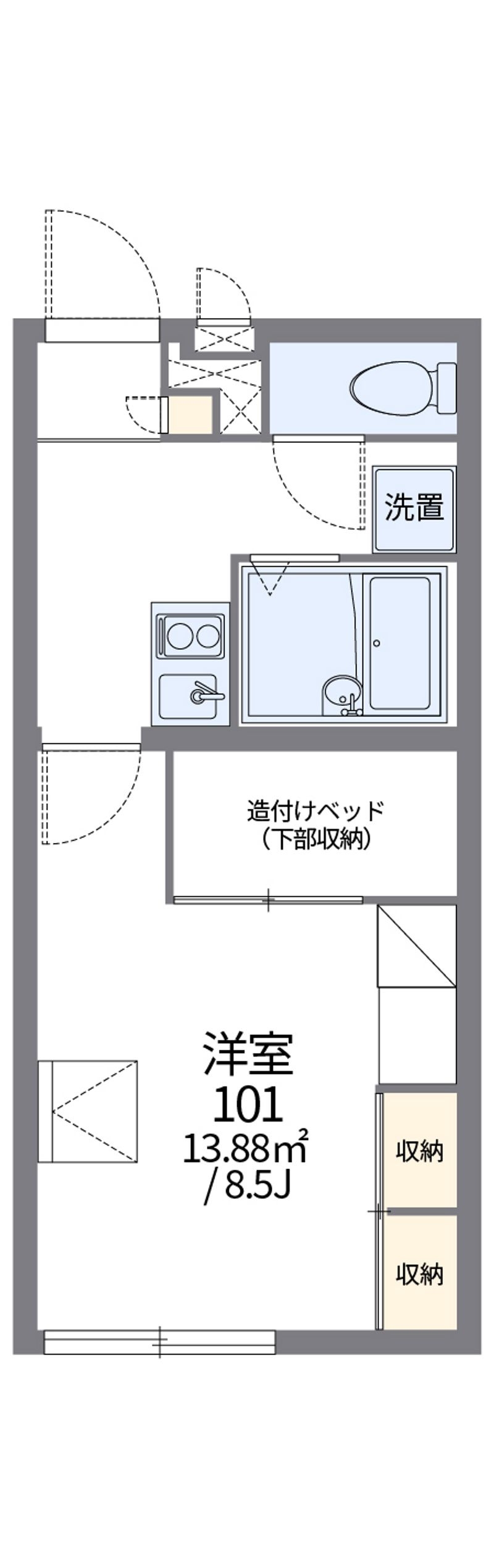 レオパレス秋桜 間取図