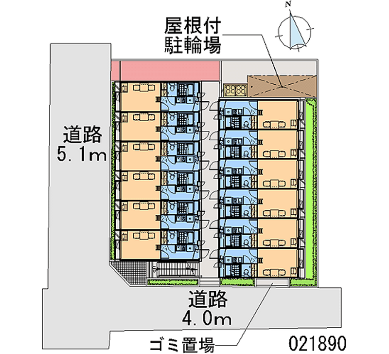 レオパレス阿倍野デュオ 区画図