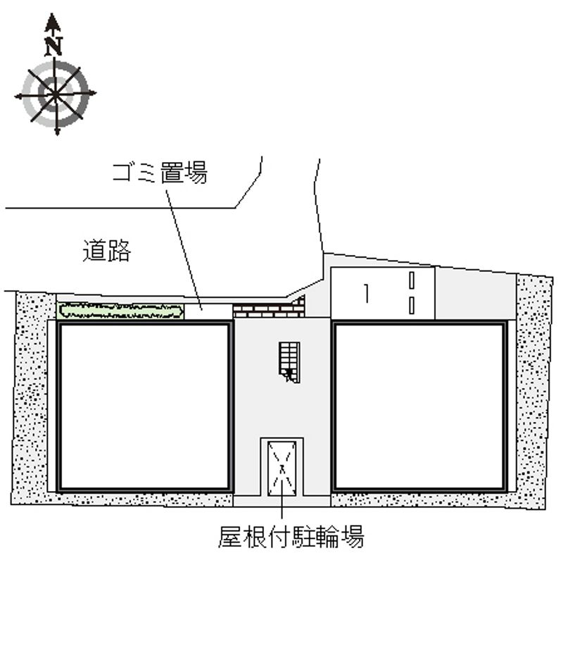 レオパレスクレエ豊中 駐車場