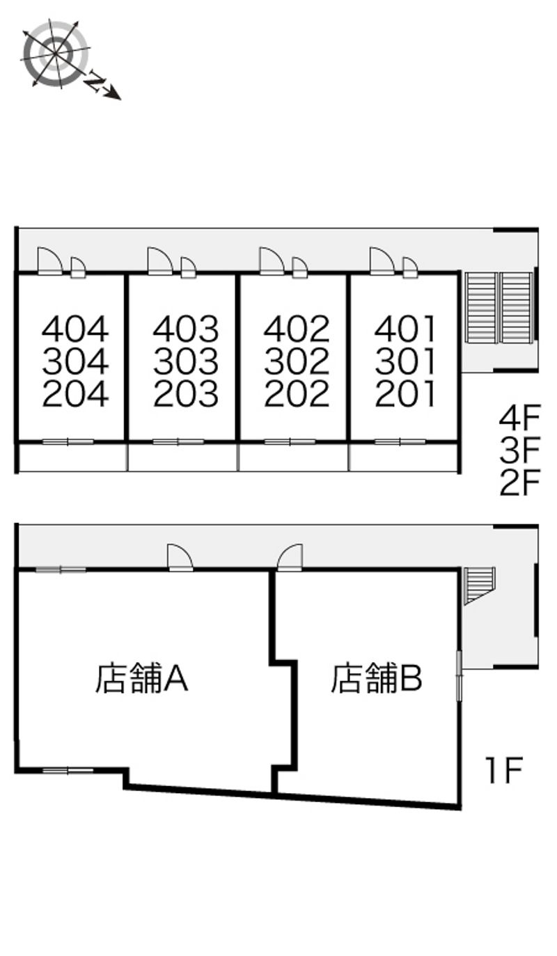 レオパレスナンナン 間取配置図