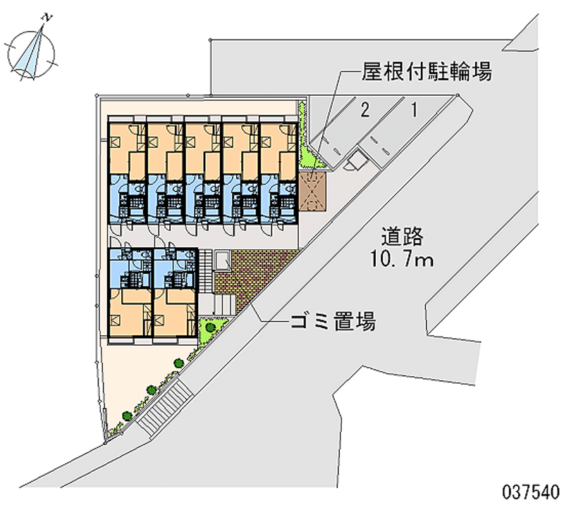 レオパレス野崎通Ｂ 月極駐車場