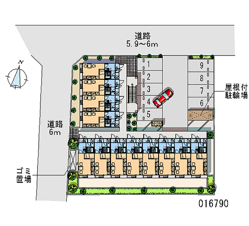 レオパレス南田園第２ 月極駐車場