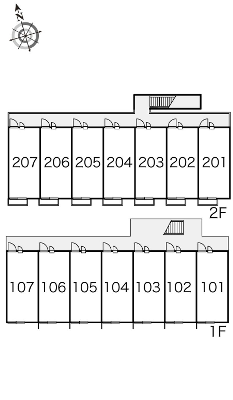 レオパレスグリーンリーフ　Ｂ 間取配置図