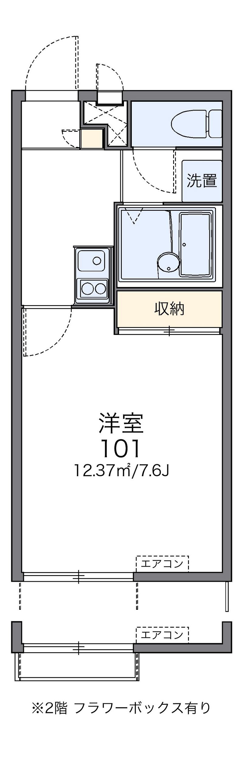 レオパレスＲ＆ＦⅡ 間取図