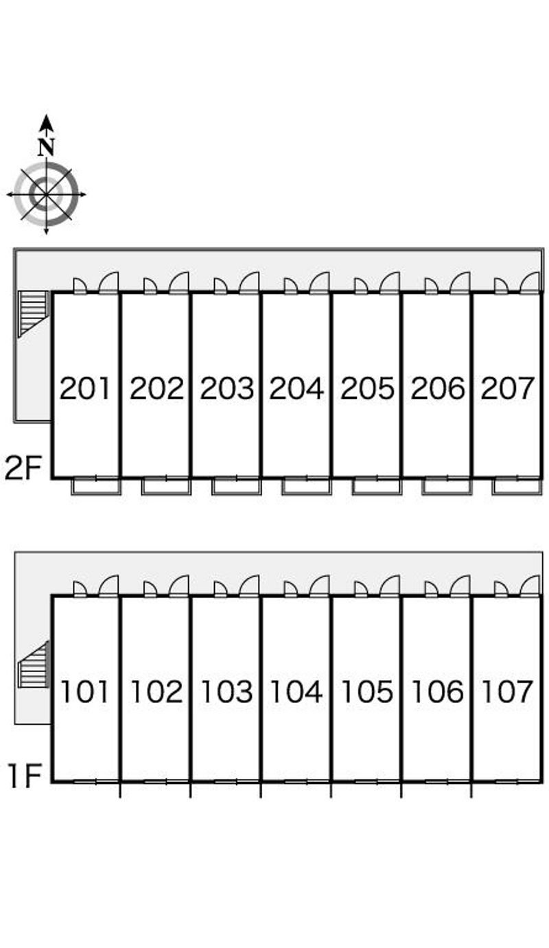レオパレスシュッドカルチェⅡ 間取配置図