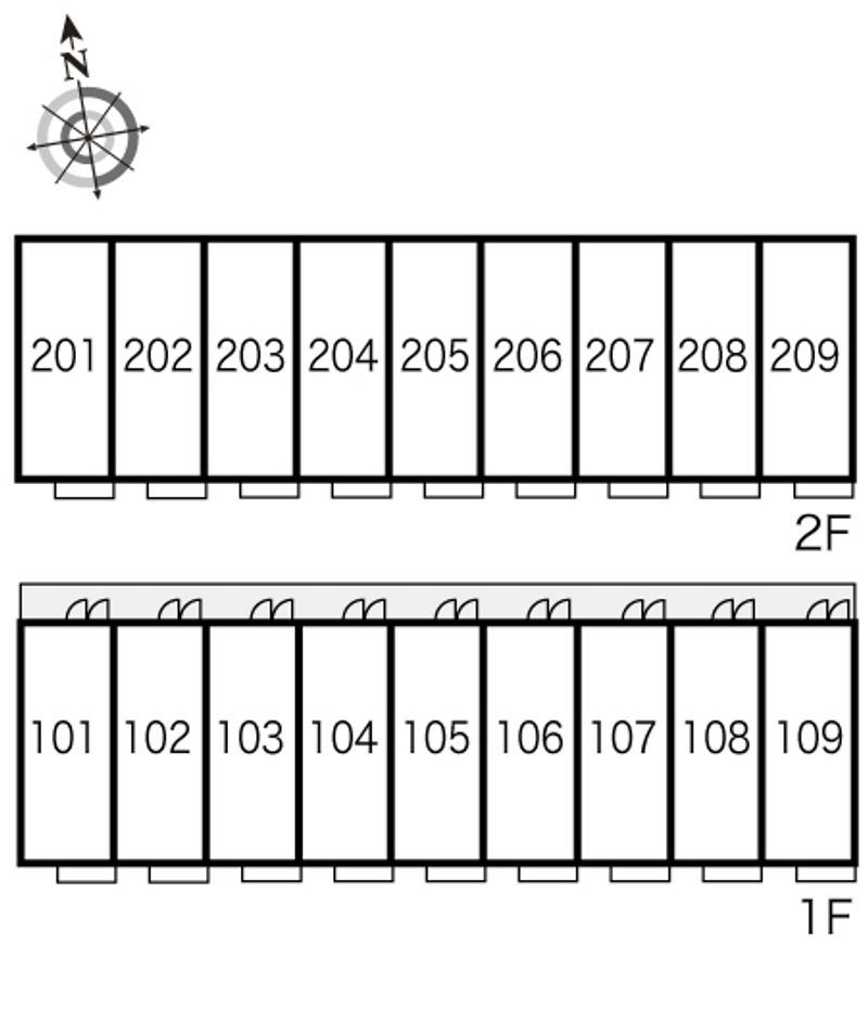 レオパレス屋形Ⅱ 間取配置図