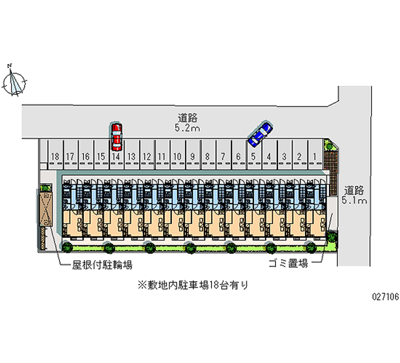 レオパレス曙 月極駐車場