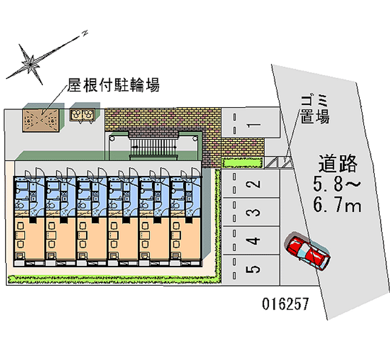 レオパレスクレール 月極駐車場