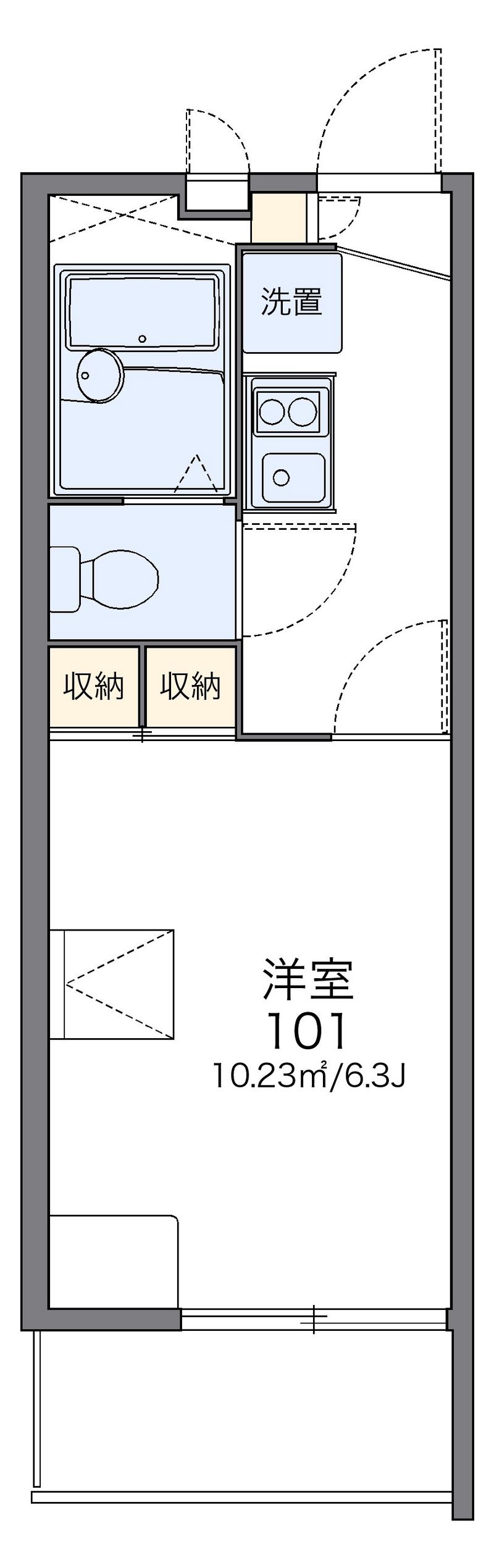 レオパレスツインスターコートⅡ 間取図