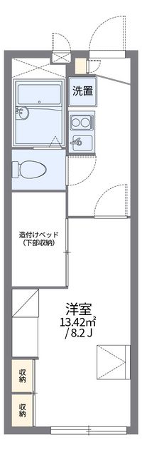 レオパレスマリーンコーポ船越南 間取り図