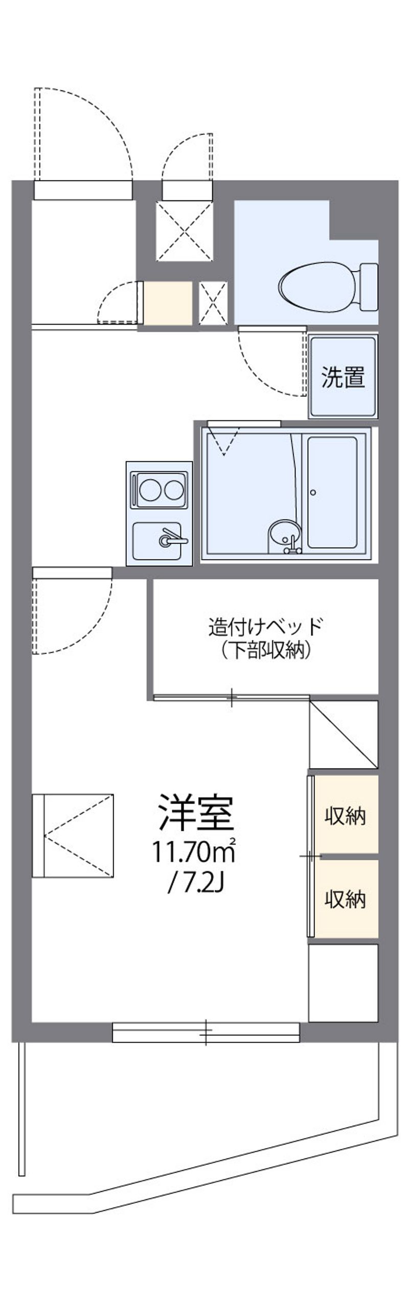 レオパレス佐保川 間取図