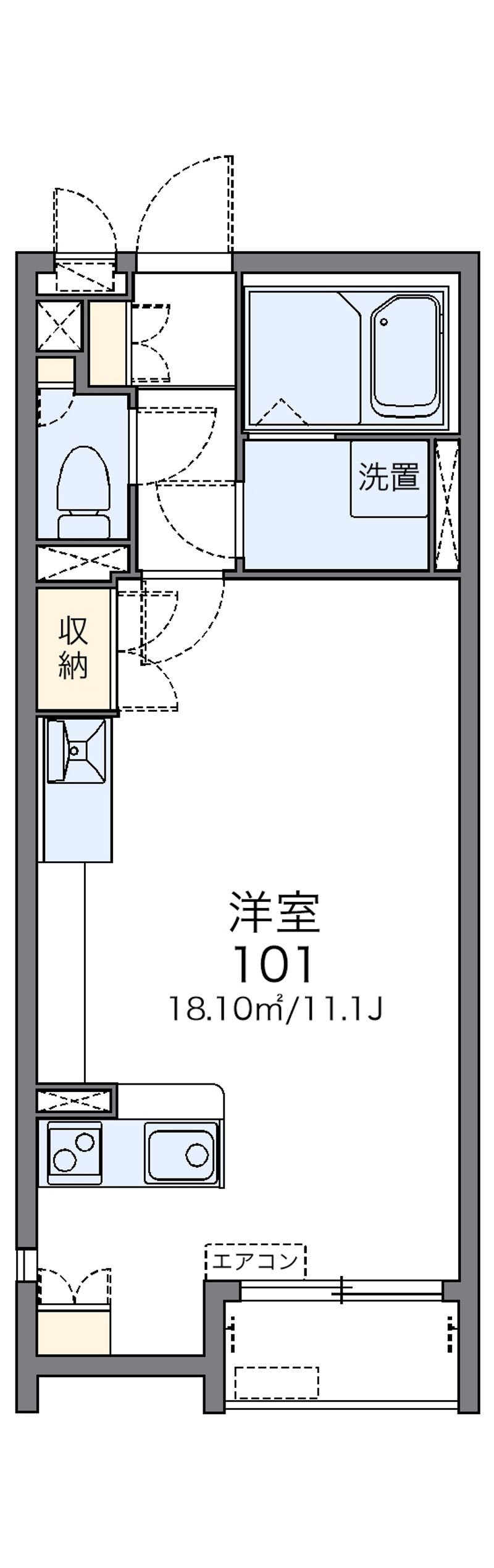 レオネクストＨＡＲＡ 間取図