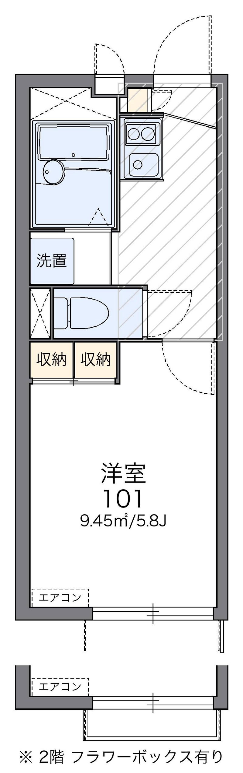 レオパレスベルウッド　カシハラ 間取図